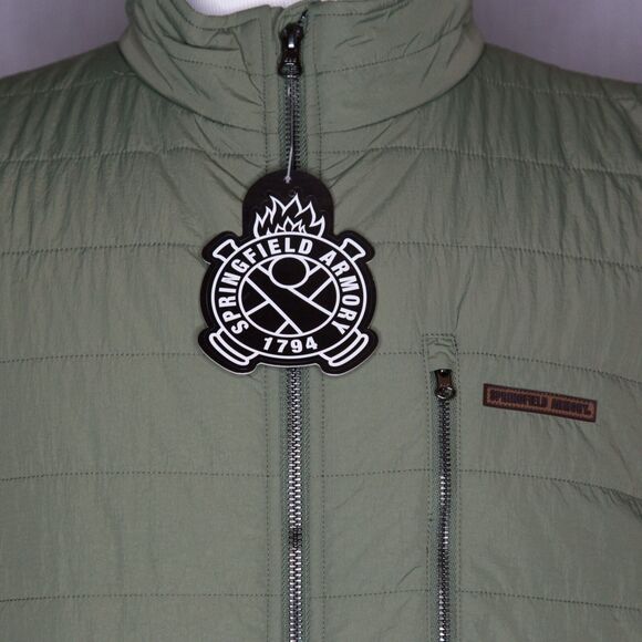 NWT- Springfield Armory Puff Vest Men’s XL Green - Picture 3 of 4